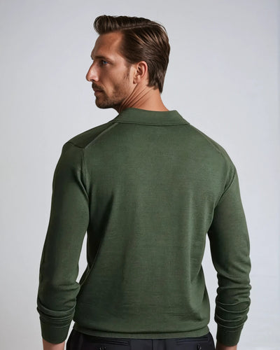 Long Sleeve Polo - No Buttons - Green