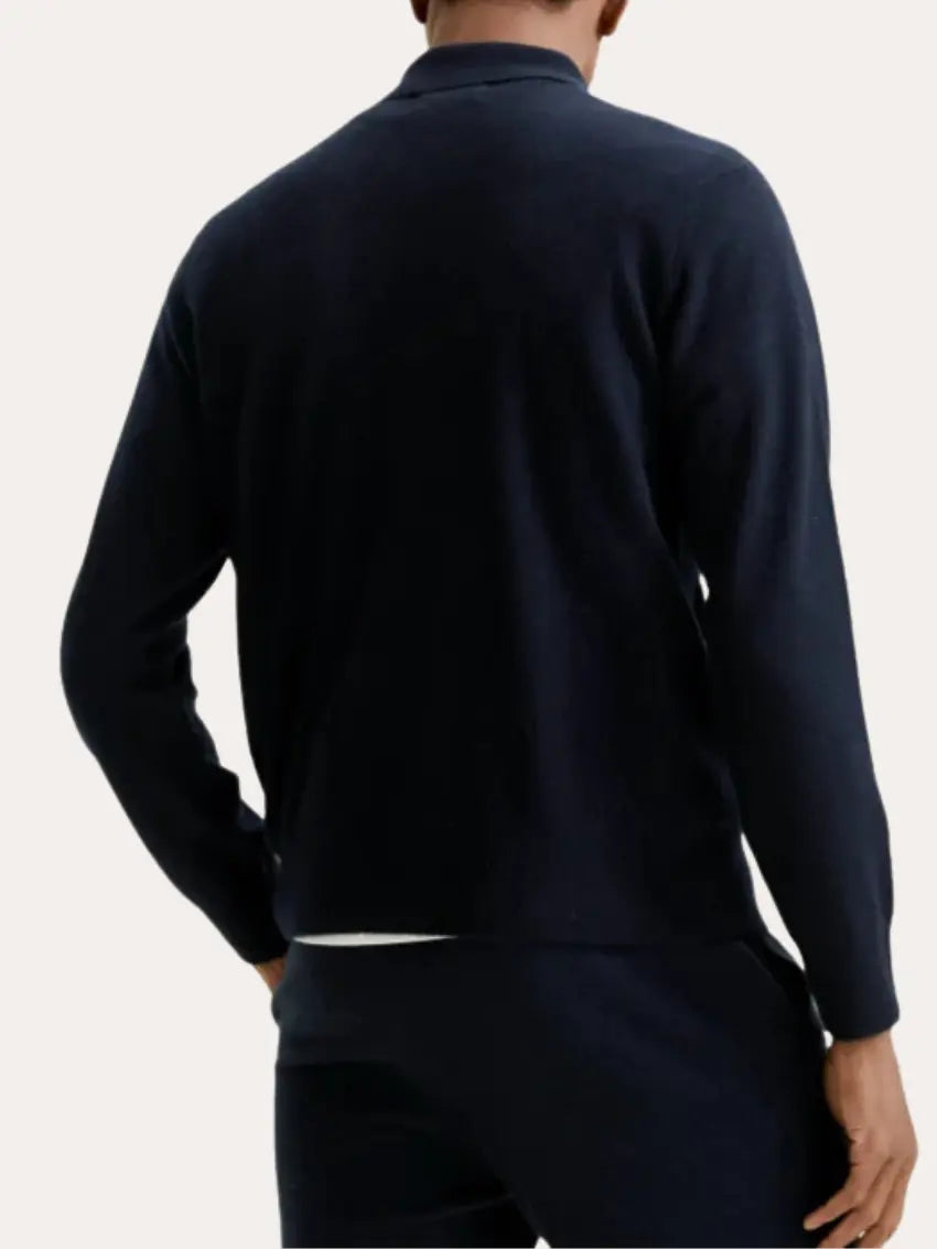Cashmere Coat - Navy Blue