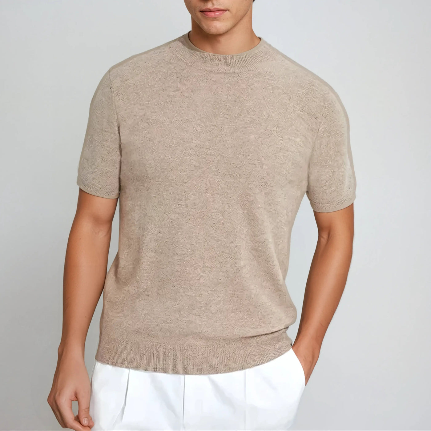 Cashwool T-shirt - Beige