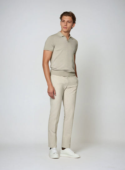 Buttonless Polo Shirt - Taupe