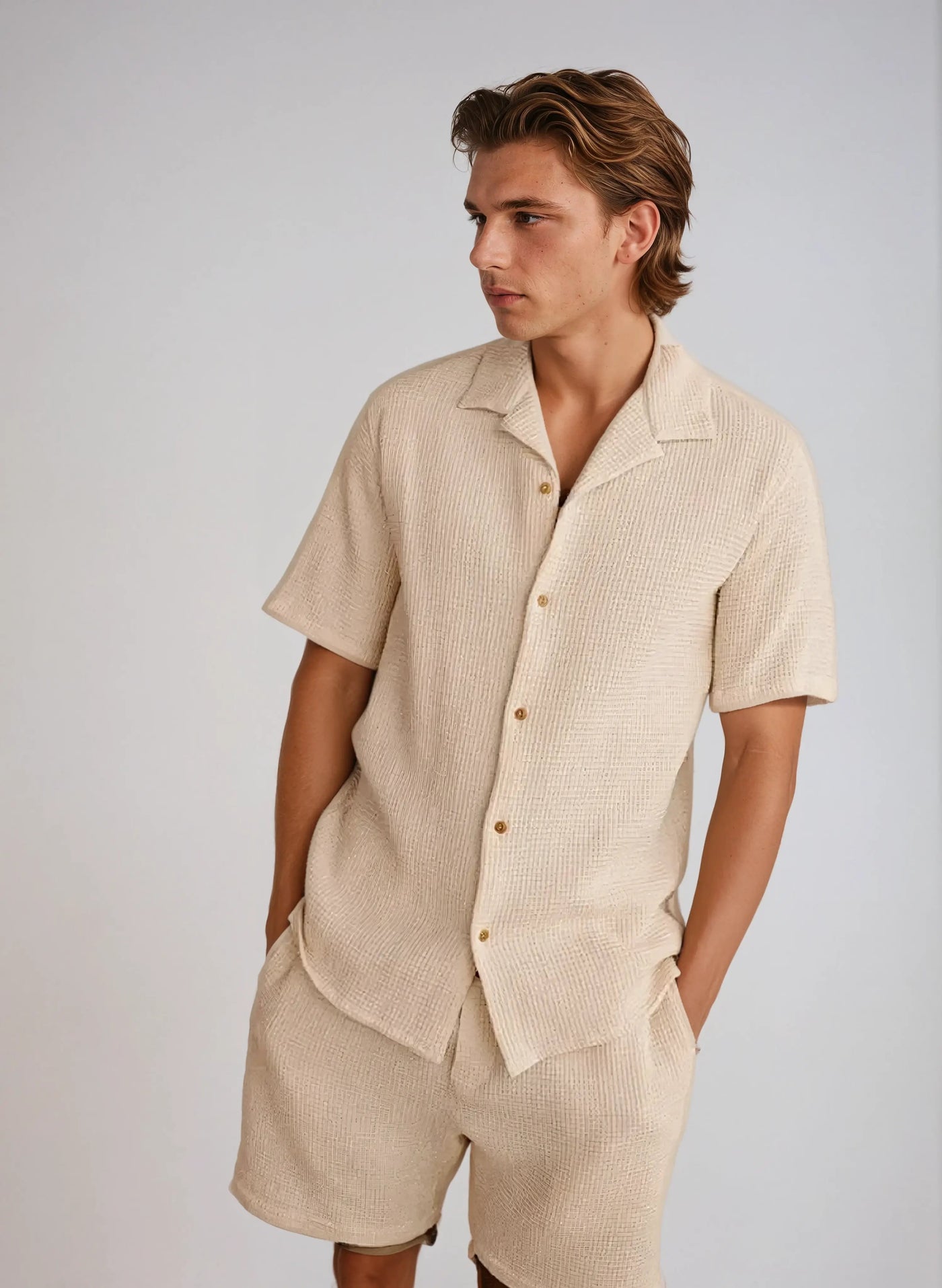 Waffle Shirt - Beige