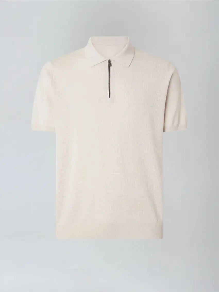 Zip Polo - Beige