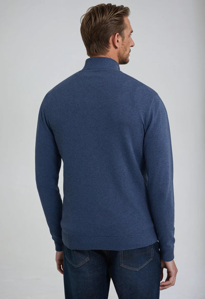 Full Zip Sweater - Blue