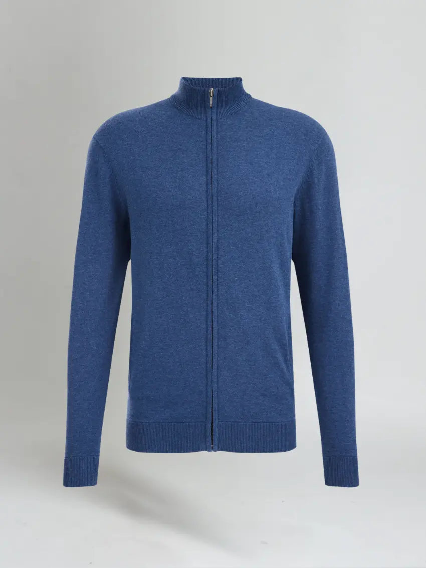 Full Zip Sweater - Blue