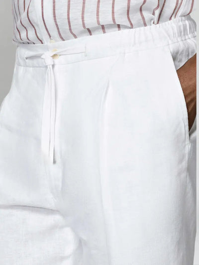 Sea Side Linen Trousers - White