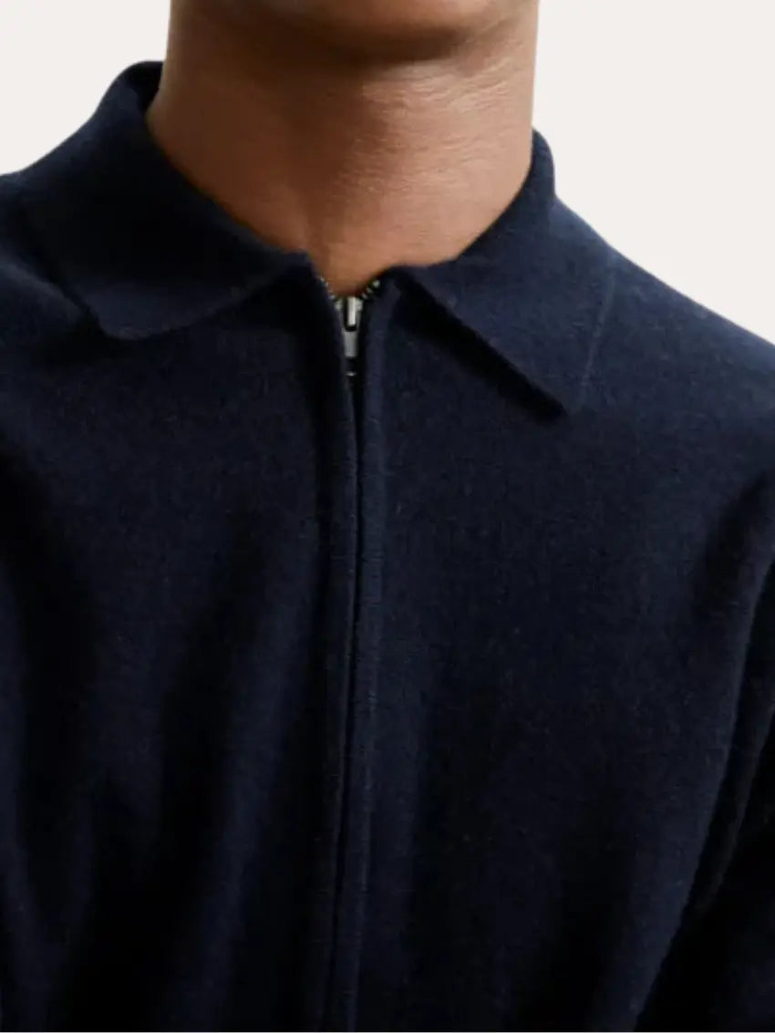Cashmere Coat - Navy Blue