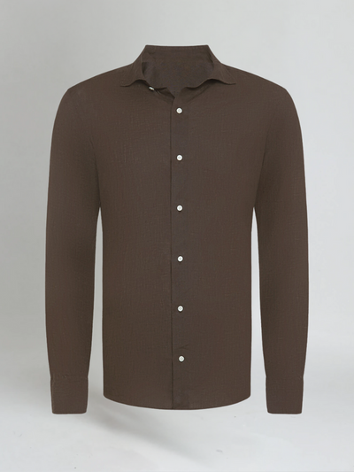 Essential Linen Shirt - Dark Brown