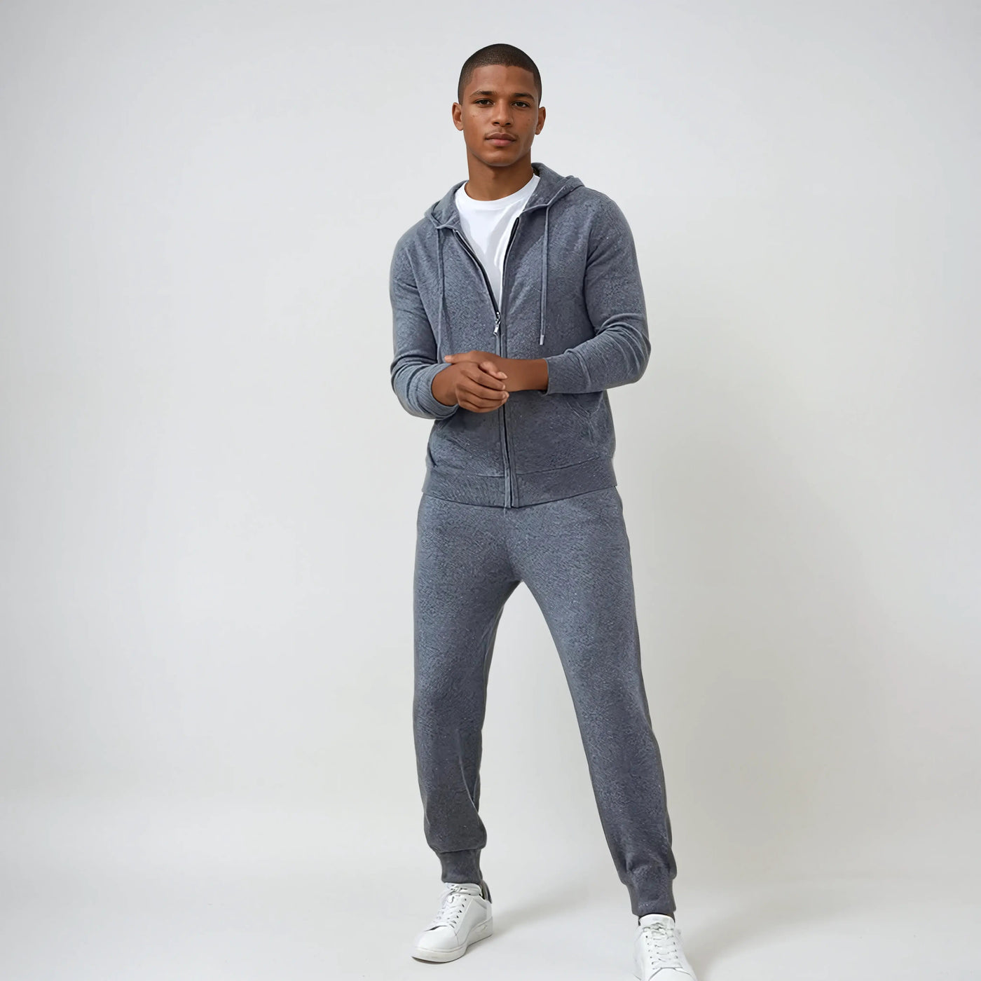 Refined Cashmere Trousers – Dark Grey