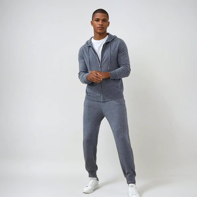 Refined Cashmere Trousers – Dark Grey