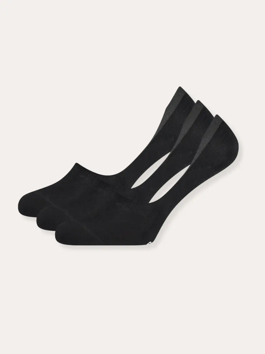 3-Pack Invisible Socks - Black