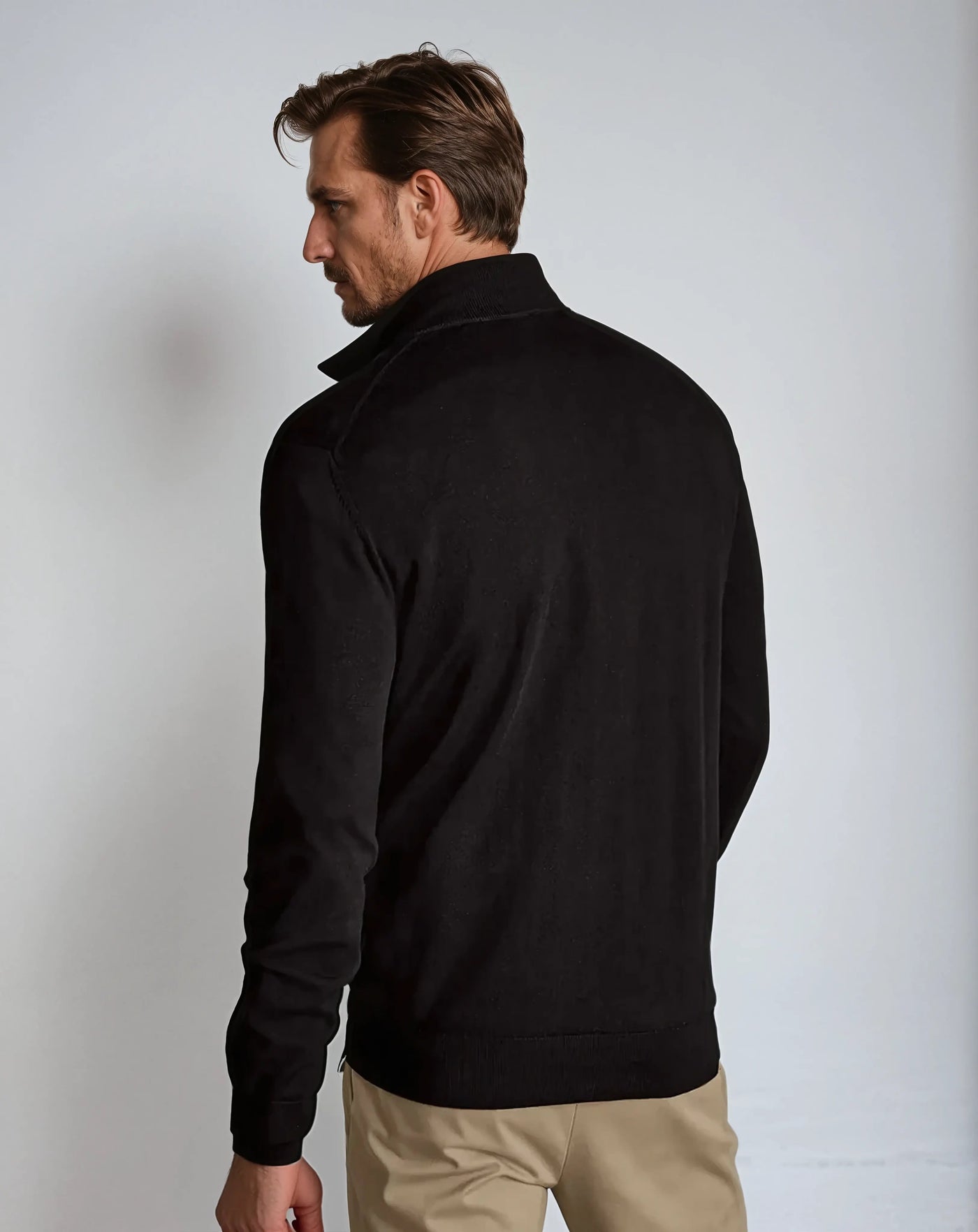 Essential Half Zip Sweater - Black
