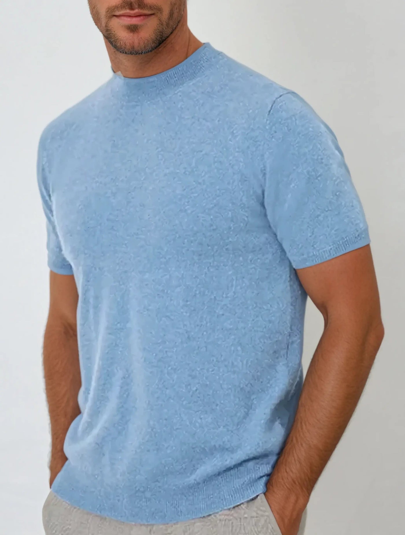 Cashwool T-shirt - Light Blue