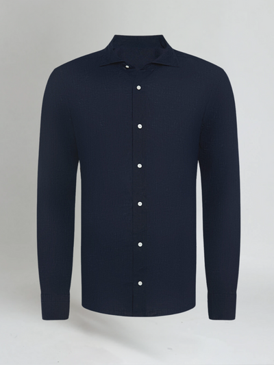 Essential Linen Shirt - Navy Blue
