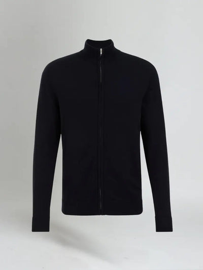 Full Zip Sweater - Navy Blue