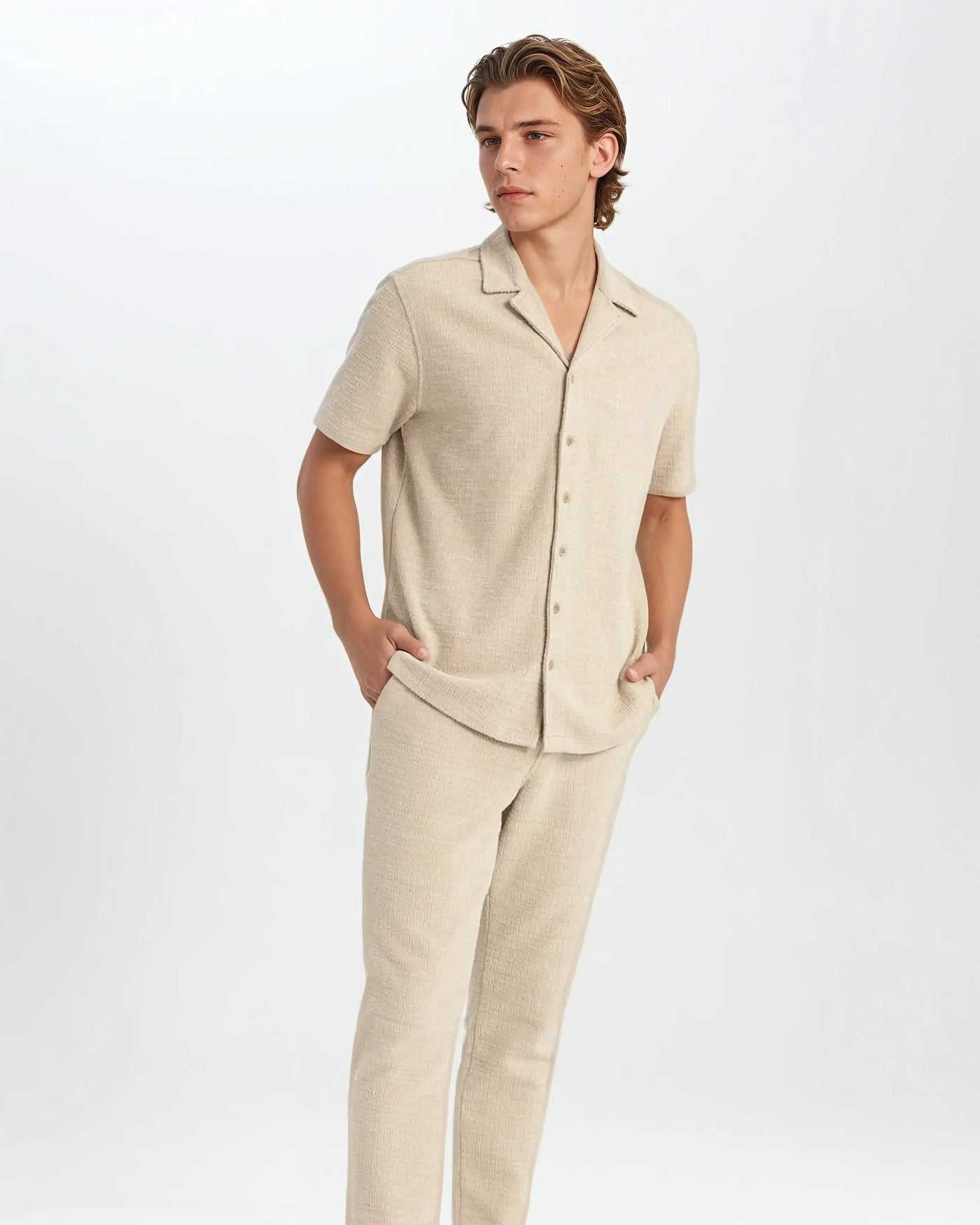 Waffle Shirt - Beige