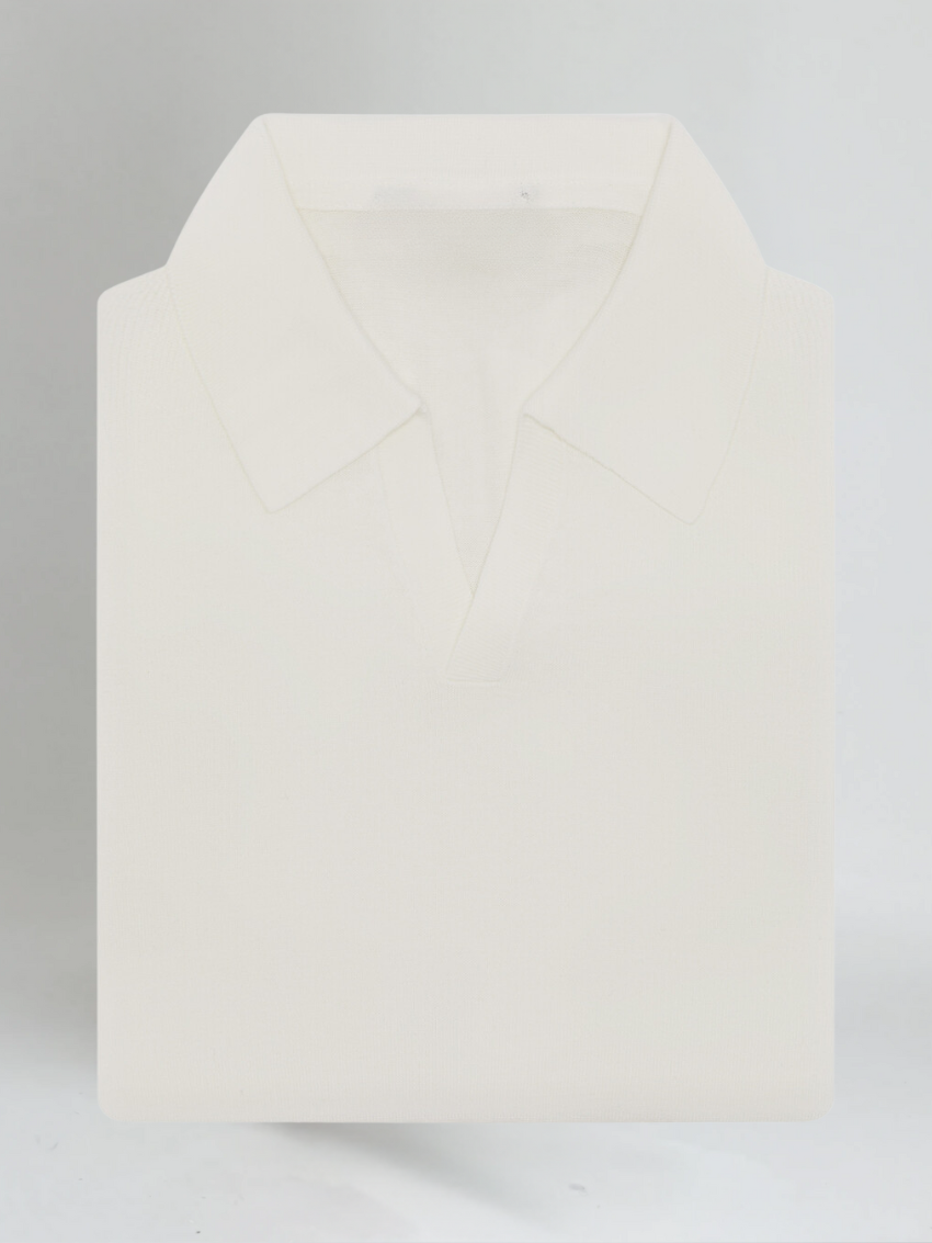 Polo - No Buttons - White