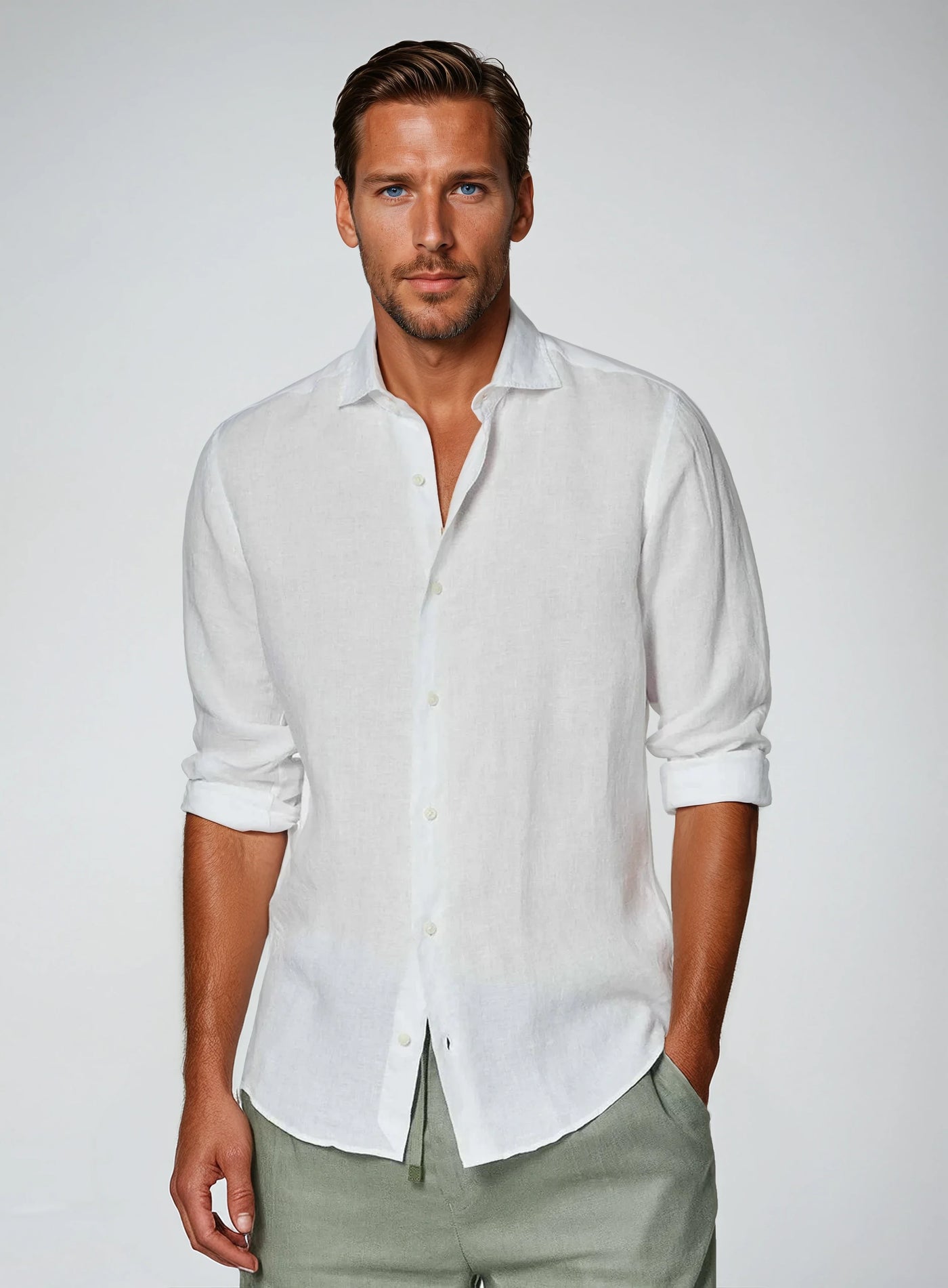 Essential Linen Shirt – White