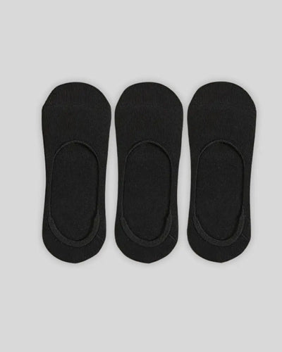 3-Pack Invisible Socks - Black