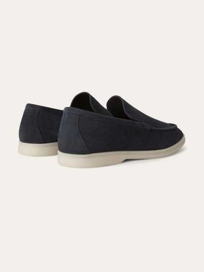 Refined Suede Loafers – Navy Blue