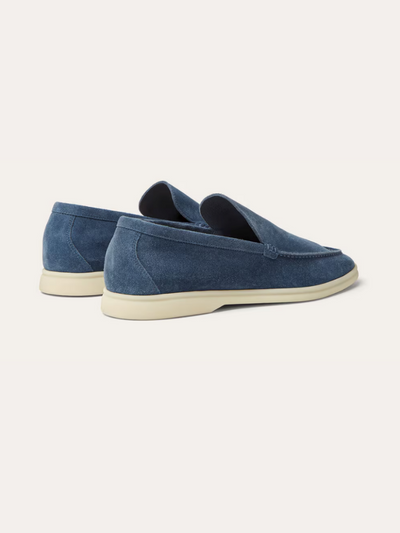 Refined Suede Loafers – Deep Blue
