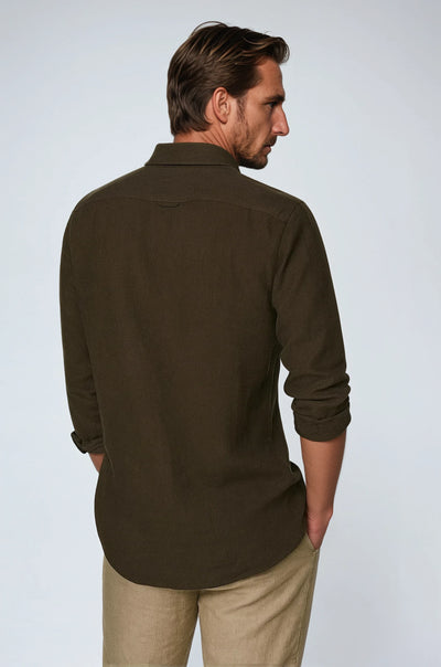 Essential Linen Shirt - Dark Brown