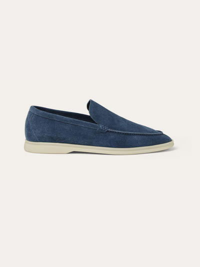 Refined Suede Loafers – Deep Blue