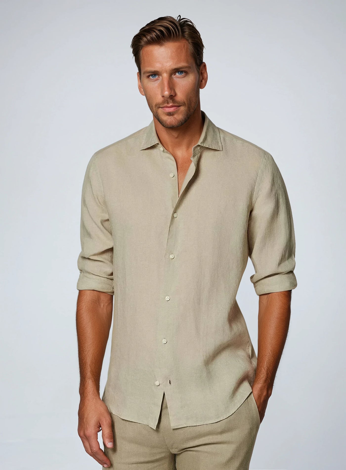 Essential Linen Shirt - Khaki