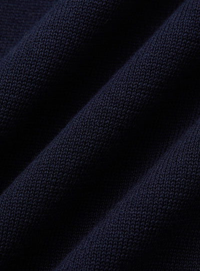 Buttonless Polo Shirt – Navy Blue