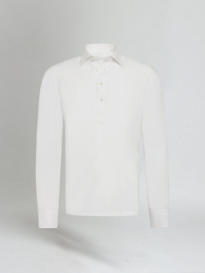 Linen Pop-over Shirt - White