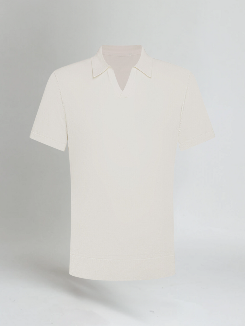 Polo - No Buttons - White